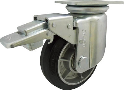 重荷重用ゴム車輪付プレス製キャスター - 各種運搬機器・キャスター 